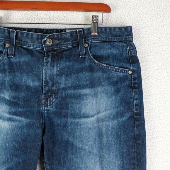 Ag Adriano Goldshmied Jeans Mens 33X32 Blue The Everett Straight Stone Wash - Picture 2 of 12